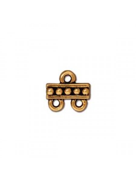Link Beaded 2-1 Antique Gold