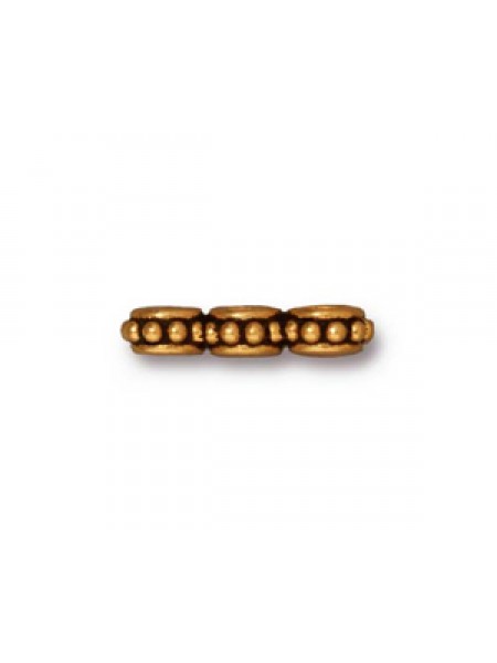 LINK BEADED 3 HOLE Antique Gold
