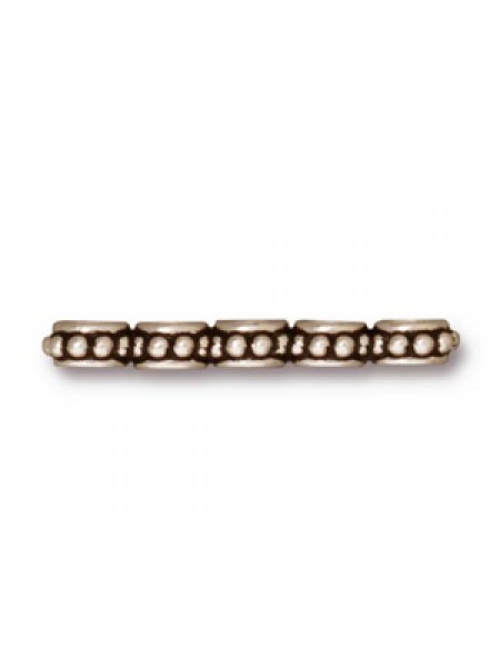 LINK BEADED 5 HOLE Antique Silver