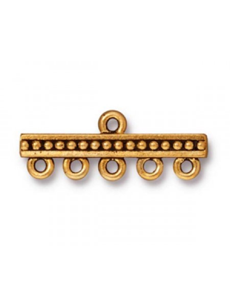 LINK BEADED 5-1 Antique Gold