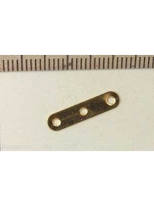 Spacerbar 18mm 3 hole Gold Plated