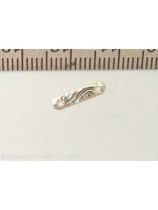 Spacerbar 12mm 2 hole Silver Plated
