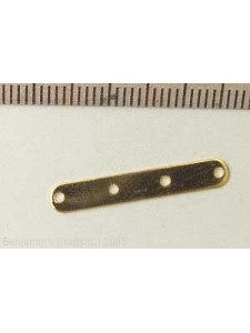 Spacerbar 25mm 4 hole Gold Plated