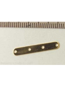 Spacerbar 25mm 4 hole Gold Plated
