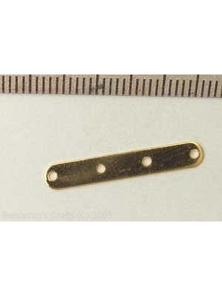 Spacerbar 25mm 4 hole Gold Plated