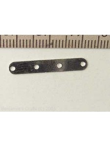 Spacerbar 25mm 4 hole Silver Plated