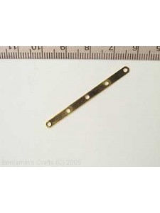 Spacerbar 44mm 5 hole Gold Plated