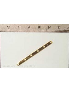 Spacerbar 44mm 6 hole Gold Plated