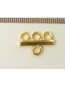 End Spacer Bar 3 Hole Gold Plated NF