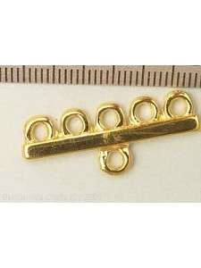 End Spacer Bar 5 hole Gold Plated NF