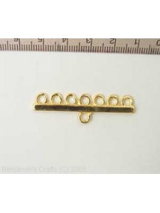 End Spacer Bar 7 Hole Gold Plated NF
