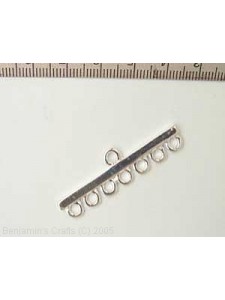 End Spacer Bar 7-hole Silver Pl.-NF