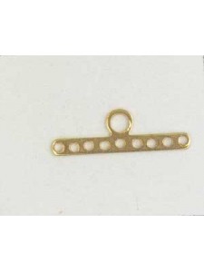 End Spacer Bar 9 hole Raw Brass