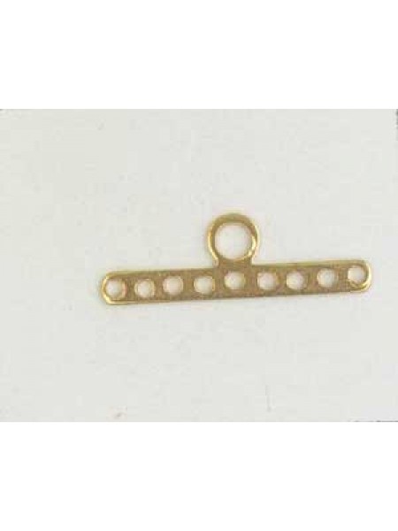 End Spacer Bar 9 hole Raw Brass