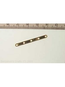 Spacer Bar 5 Row Gold Plated