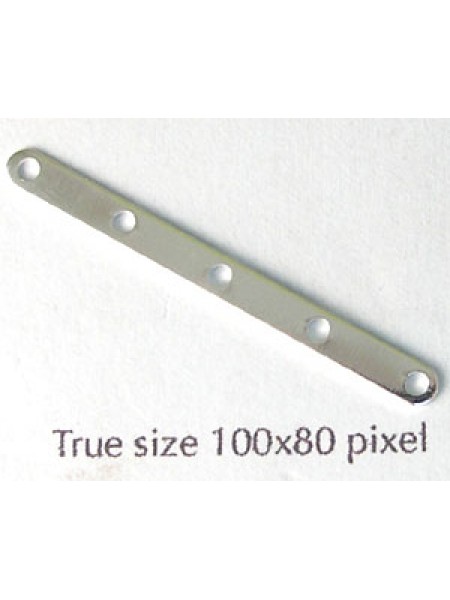 Spacer Bar 5 Row Silver Plated