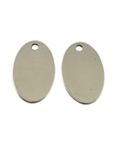 Stainless Steel Oval Tag 19x12x1mm H:2mm