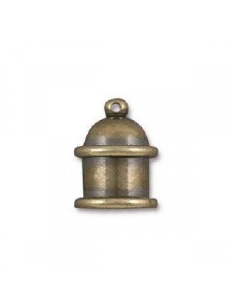 Cord End Brass Pagoda ID 8mm Anti Brass