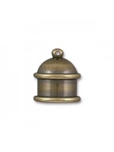 Cord End Brass Pagoda ID 10mm Anti Brass