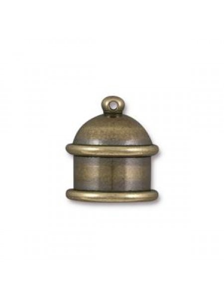 Cord End Brass Pagoda ID 10mm Anti Brass