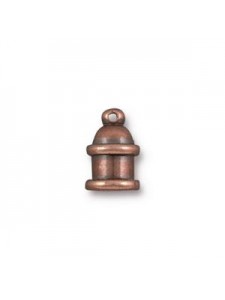 Cord End Brass Pagoda 4mm ID Anti Copper