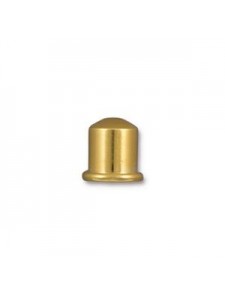 Cord End Cupola ID 6mm Bright Gold Plate