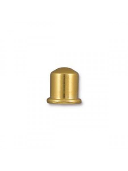 Cord End Cupola ID 6mm Bright Gold Plate