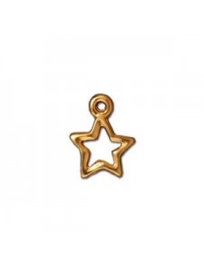 Open Star  Bright Gold plated