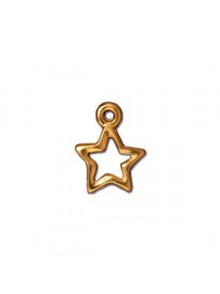 Open Star Bright Gold plated