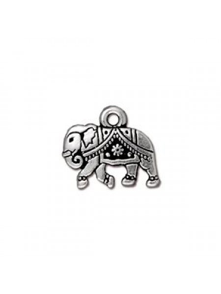 Drop Gita Elephant 13x15mm  Anti Silver