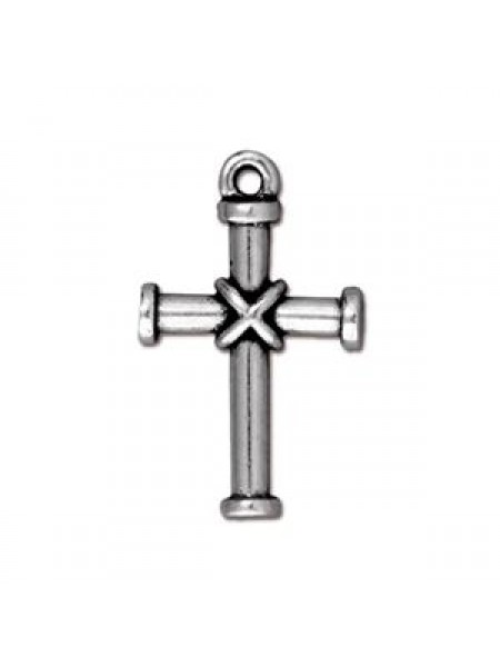 Wrapped Cross 25x14mm  Antique Silver