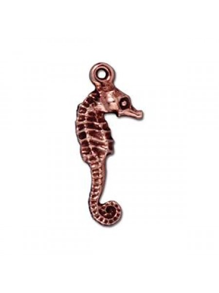 Drop Seahorse 24x10x3mm Antique Copper