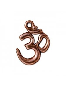 Ohm Charm 22x2mm Antique Copper