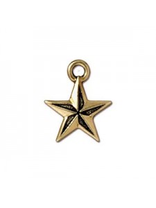 Nautical Star Charm Antique Gold