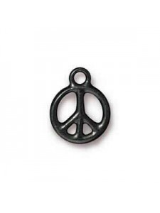 Drop Small Peace 12 x 15.5mm Black