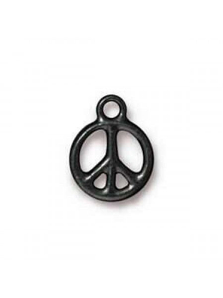 Drop Small Peace 12 x 15.5mm Black