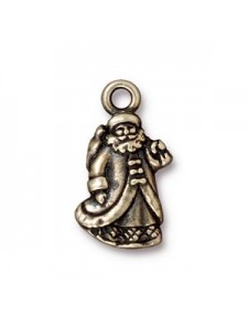 Drop Charm Staint Nickolas Oxy Brass