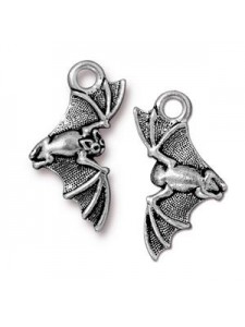 Charm Bat 20x12mm Antique Silver