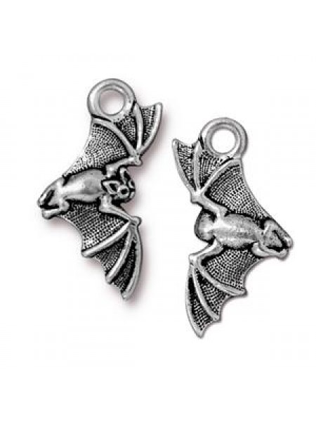 Charm Bat 20x12mm Antique Silver