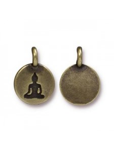 Charm Buddha 16.6x11.6mm Anti Bronze