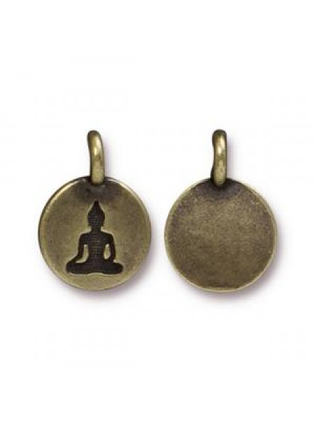 Charm Buddha 16.6x11.6mm Anti Bronze