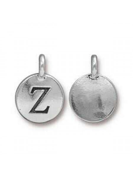 Charm Letter  Z 16.6x11.6mm Anti Silver