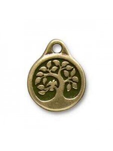 Drop Bird in Tree  19.5x16mm Anti Bronze