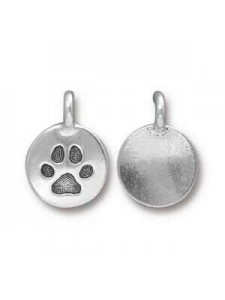 Charm Paw 16.6x11.6mm Antique Silver