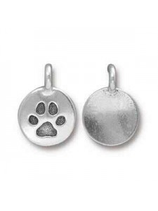 Charm Paw 16.6x11.6mm  Antique Silver