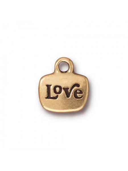 DROP LOVE GI 13x10mm Gold Antique