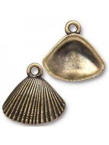 Charm Shell Oxidised Bronze