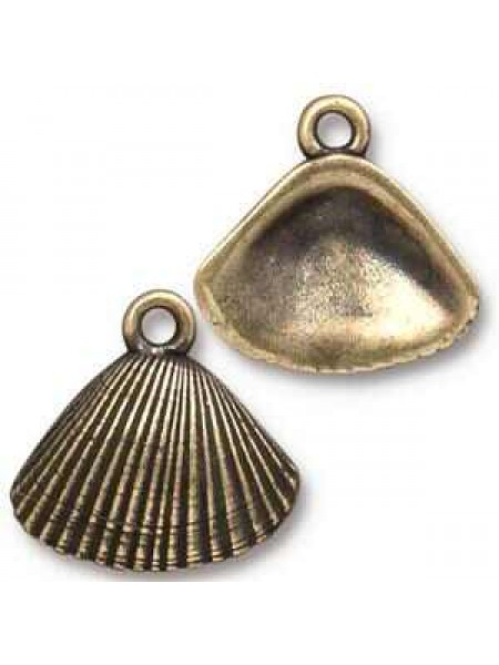 Charm Shell Oxidised Bronze