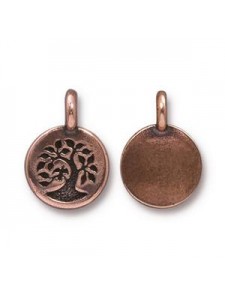 Charm Tree 12mm H:2.6mm Antique Copper