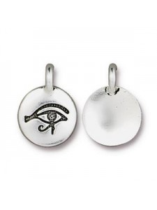 Charm Eye of Horus 12mm Antique Silver